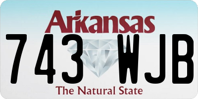 AR license plate 743WJB