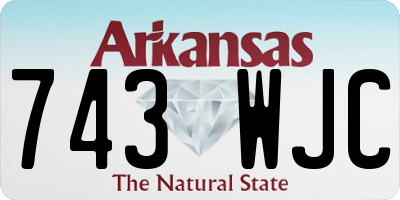 AR license plate 743WJC
