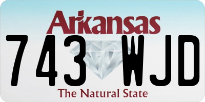 AR license plate 743WJD