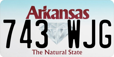 AR license plate 743WJG