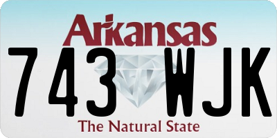AR license plate 743WJK