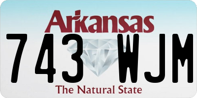 AR license plate 743WJM