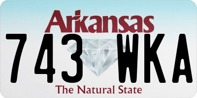 AR license plate 743WKA