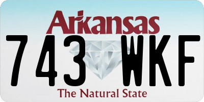 AR license plate 743WKF