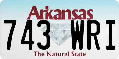 AR license plate 743WRI