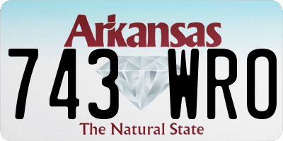 AR license plate 743WRO