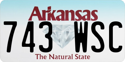 AR license plate 743WSC