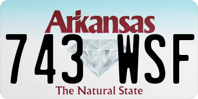 AR license plate 743WSF