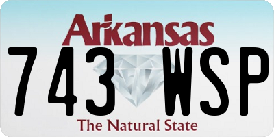 AR license plate 743WSP