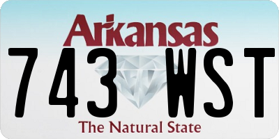 AR license plate 743WST