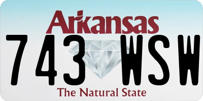 AR license plate 743WSW
