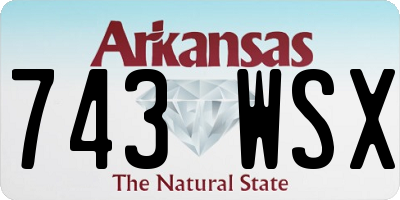 AR license plate 743WSX