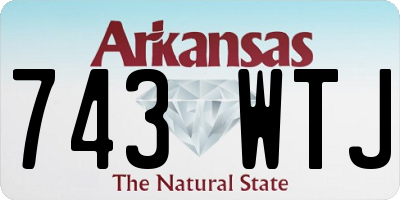 AR license plate 743WTJ