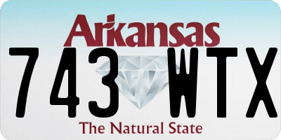 AR license plate 743WTX