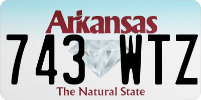 AR license plate 743WTZ