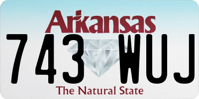 AR license plate 743WUJ