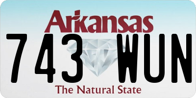 AR license plate 743WUN