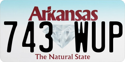 AR license plate 743WUP