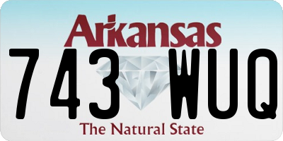 AR license plate 743WUQ