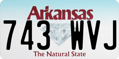 AR license plate 743WVJ