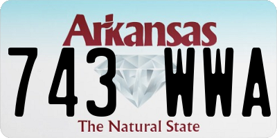 AR license plate 743WWA
