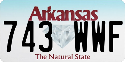 AR license plate 743WWF