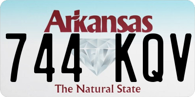 AR license plate 744KQV