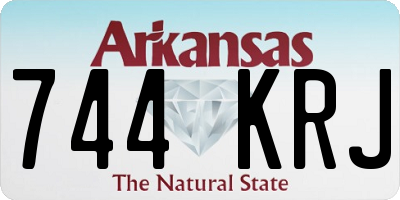 AR license plate 744KRJ