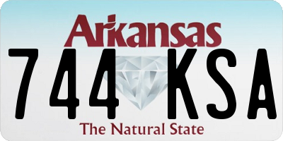 AR license plate 744KSA