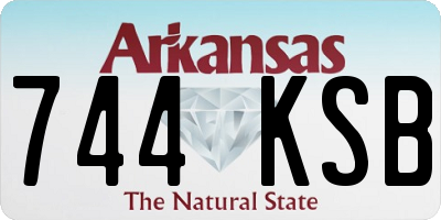 AR license plate 744KSB