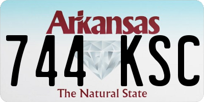 AR license plate 744KSC