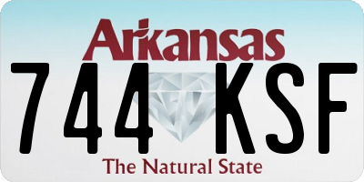 AR license plate 744KSF
