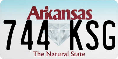 AR license plate 744KSG