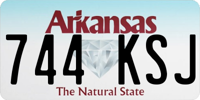 AR license plate 744KSJ
