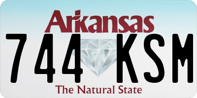 AR license plate 744KSM