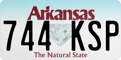 AR license plate 744KSP