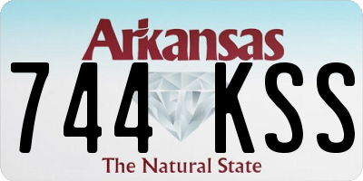 AR license plate 744KSS