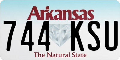 AR license plate 744KSU