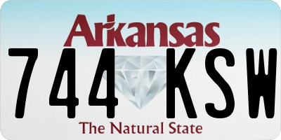 AR license plate 744KSW