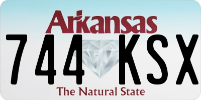 AR license plate 744KSX