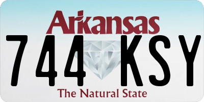 AR license plate 744KSY