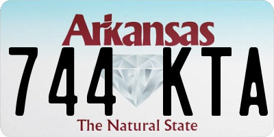AR license plate 744KTA