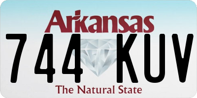 AR license plate 744KUV