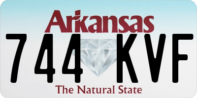 AR license plate 744KVF