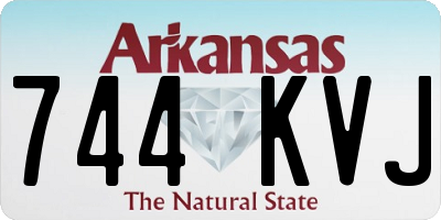 AR license plate 744KVJ