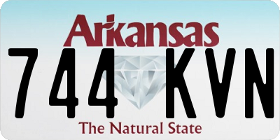 AR license plate 744KVN