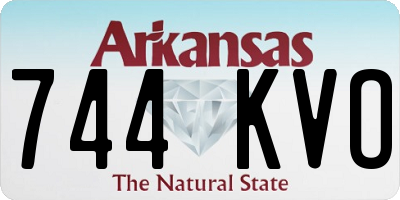 AR license plate 744KVO