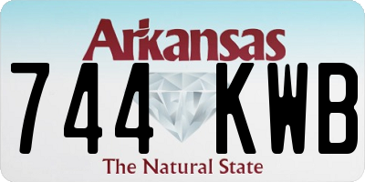 AR license plate 744KWB