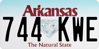 AR license plate 744KWE