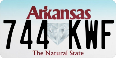 AR license plate 744KWF